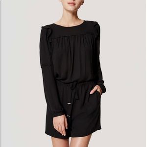 Ann Taylor Loft Shoulder Ruffle Romper